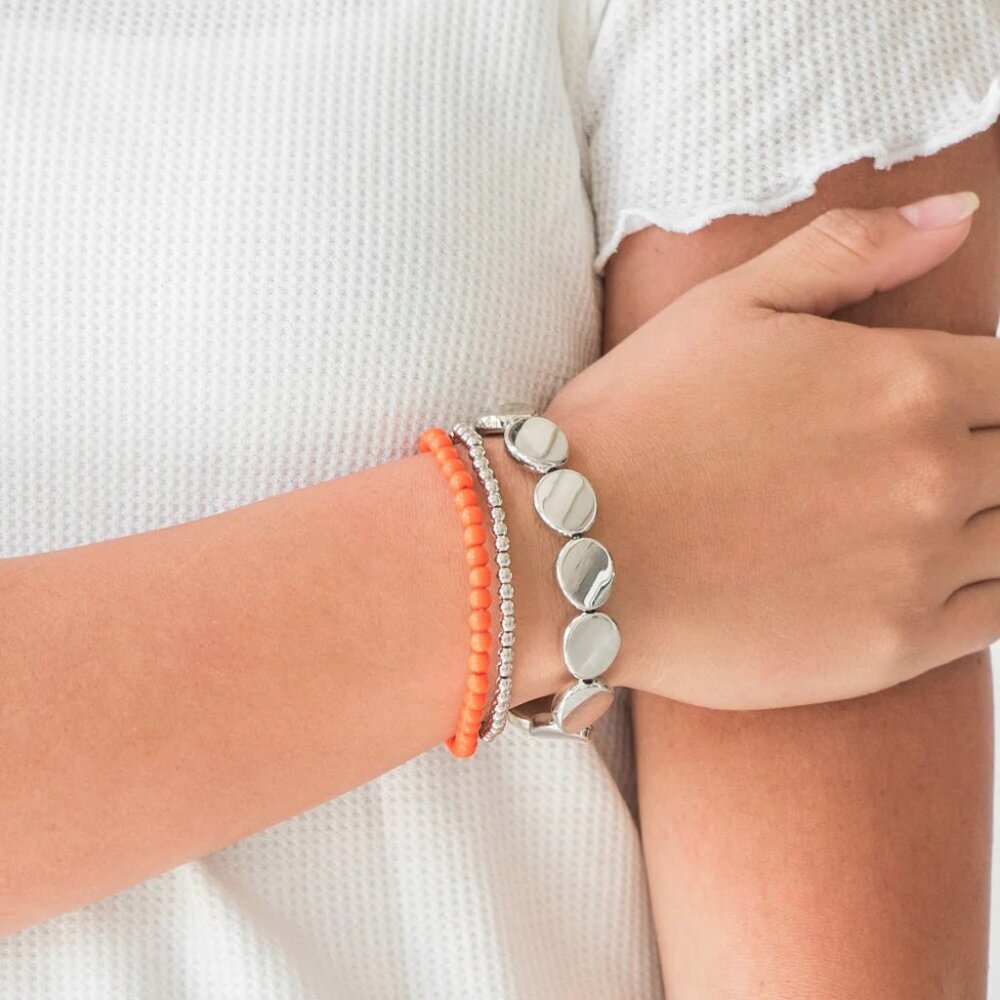 Paparazzi Jewelry Accessories - Beyond The Basics - Orange Bracelet - Vintage